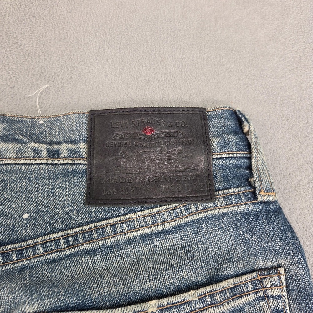 Levi's Made & Crafted 502 Jeans Mens 28x32 Blue Denim Tapered Fit Made in Japan - Picture 4 of 12
